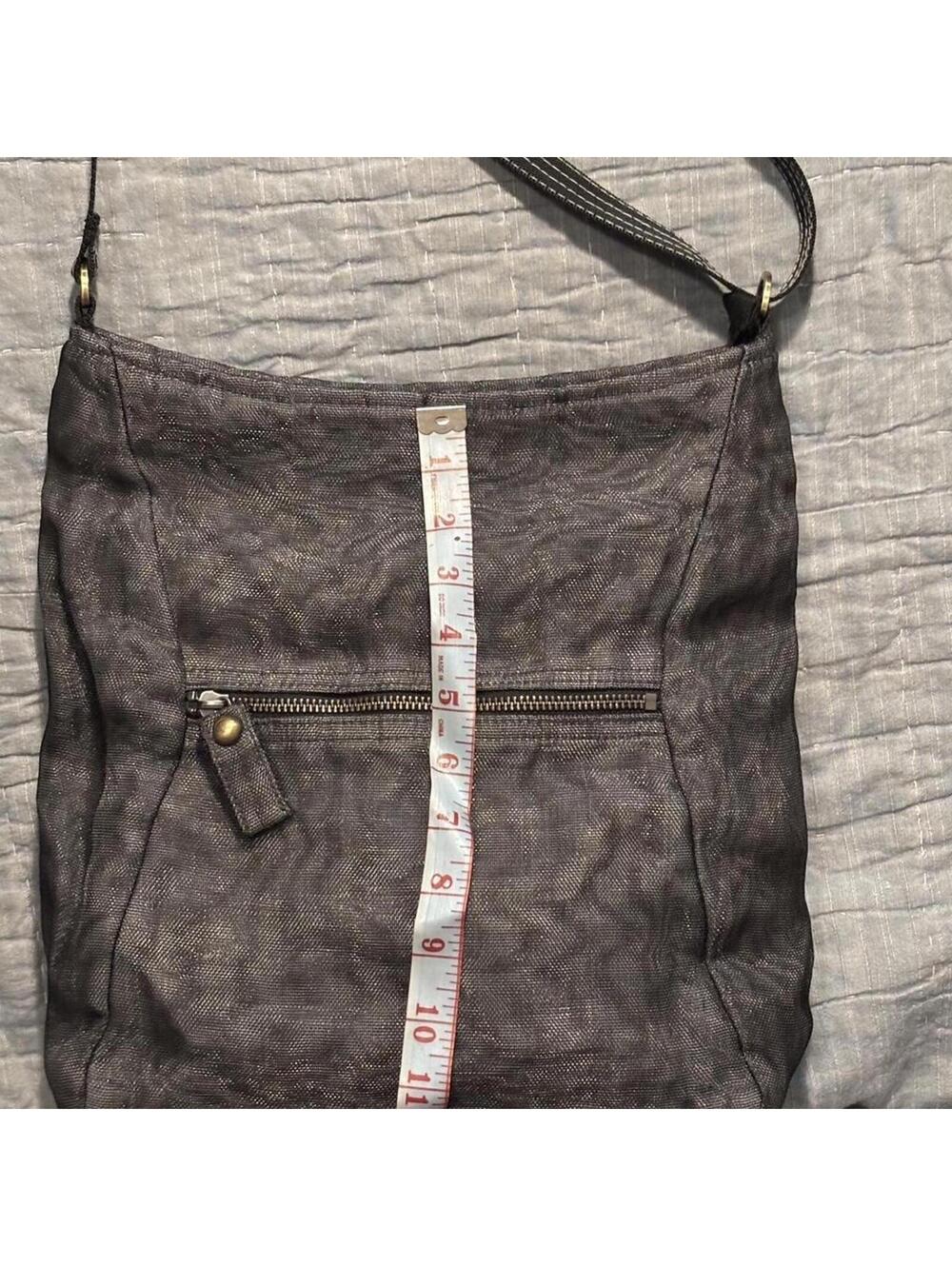 Black Crossbody Shoulder Bag with Front Zipper Pocket